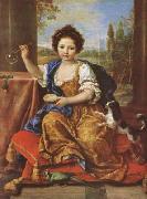Pierre Mignard Girl Bloing Soap Bubbles (mk08) oil painting on canvas